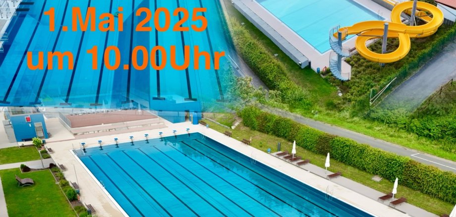 Fotocollage Schwimmbad